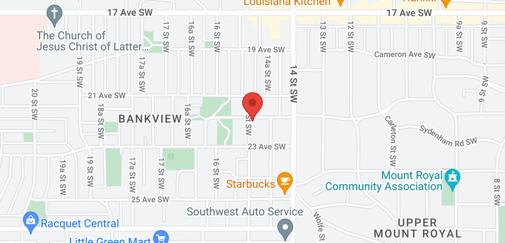 map of 1515 22 Avenue SW